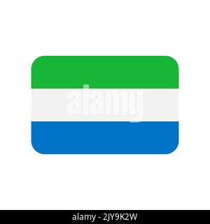 Sierra Leone vector flag on white background Stock Vector