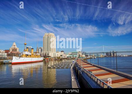 Penn Landing in old town Philadelphia, USA Stock Photo