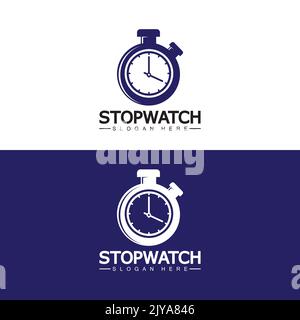 Stopwatch timer logo design vector icon symbol illustration template Stock Vector