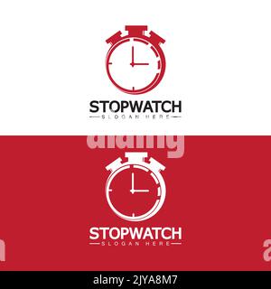 Stopwatch timer logo design vector icon symbol illustration template Stock Vector