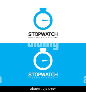 Stopwatch timer logo design vector icon symbol illustration template Stock Vector
