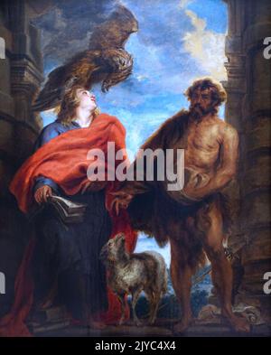 St John the Evangelist and St John the Baptist by Anthony van Dyck 1599-1641 Stock Photo