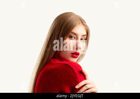 beautiful female portrait trend look fashion Stock Photo