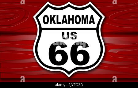 Oklahoma us route 66 sign Stock Photo - Alamy