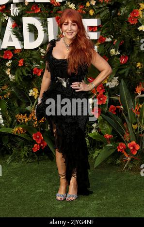 Sep 07, 2022 - London, England, UK - Charlotte Tilbury attending Ticket to Paradise World Film Premiere, Odeon Luxe, Leicester Square Stock Photo