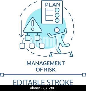 Management of risk turquoise concept icon Stock Vector