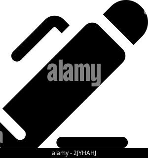 Note-taking black glyph ui icon Stock Vector