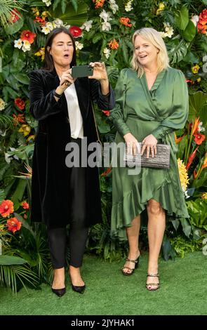 (L-R) Deborah Balderstone and Sarah Harvey attend the world premiere of