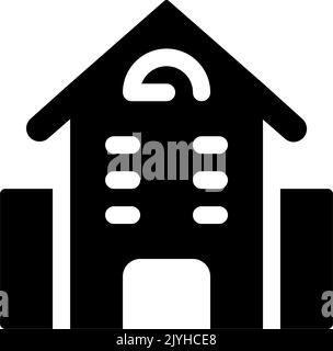 elementary school building glyph icon vector illustration Stock Vector ...