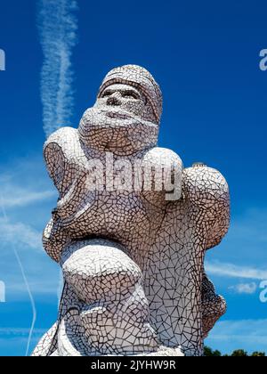 The Scott Antarctic Memorial in Cardiff Bay Cardiff Wales Stock Photo