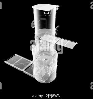 The Hubble Space Telescope. X-Ray render Stock Photo