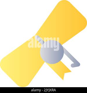 Graduation diploma flat gradient two-color ui icon Stock Vector