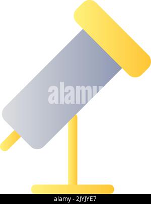 Telescope flat gradient two-color ui icon Stock Vector