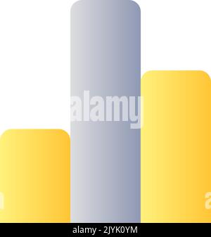 Column graph flat gradient two-color ui icon Stock Vector