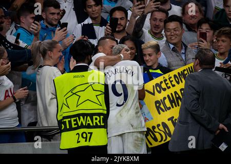 LONDON, ENGLAND - SEPTEMBER 07: Richarlison of Tottenham Hotspur during the UEFA Champions League group D match between Tottenham Hotspur and Olympiqu Stock Photo