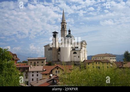 Enego, town on the plateau of Asiago, in Vicenza province, Veneto, Italy Stock Photo