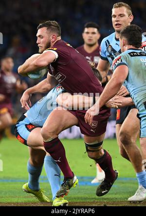 Kurt Capewell of the Maroons during Game 1 of the 2020 State of Origin