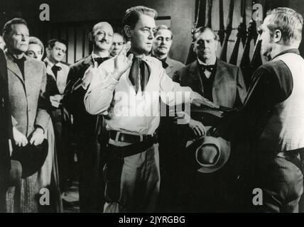 American actor Alan Ladd in the movie One Foot in Hell, USA 1960 Stock Photo