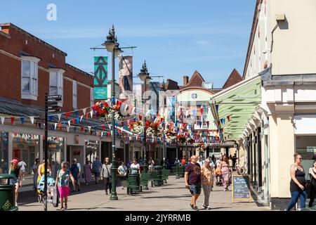 Old George Mall shopping centre, High Street, Salisbury, Wiltshire, England Stock Photo