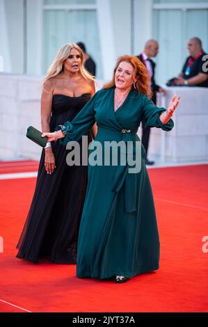 Sarah Ferguson attends 'The Son' red carpet at the 79th Venice International Film Festival on September 07, 2022 in Venice, Italy. Stock Photo