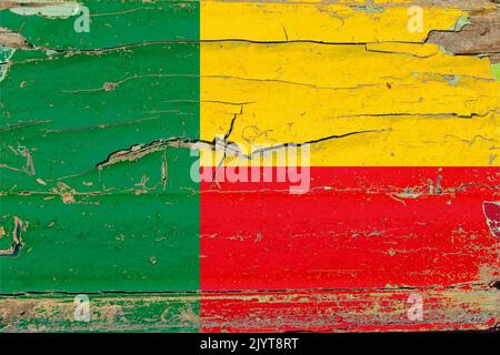 3D Flag of Benin on wood Stock Photo - Alamy