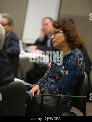 Senior Executive Service (SES) staff meeting, HUD headquarters. Stock Photo