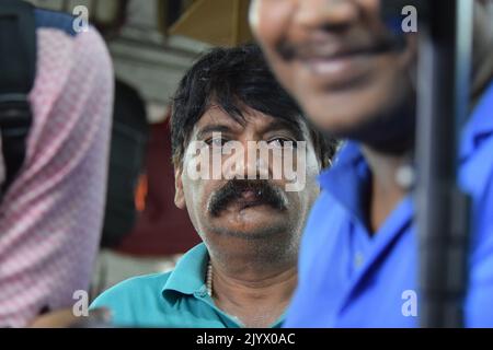 Portrait of indian man in street. Stock Photo