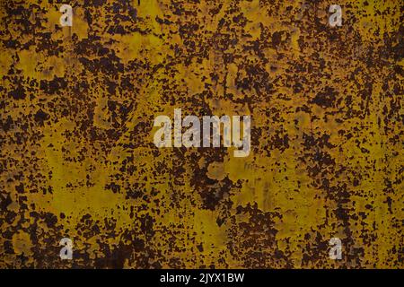 Old rusty metal surface with peeling paint Stock Photo