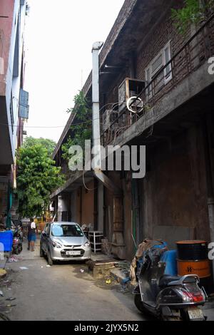 View of Indian streets . Stock Photo