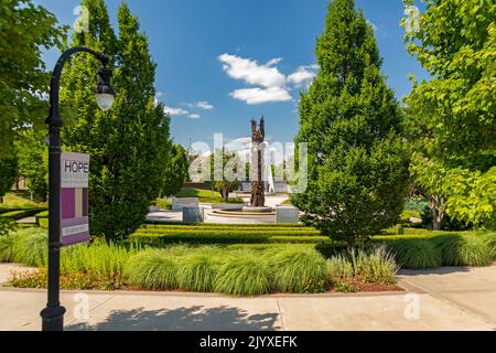 Tulsa, Oklahoma - The John Hope Franklin Reconciliation Park, a memorial based on the 1921 race massacre in which many African-Americans were murdered Stock Photo