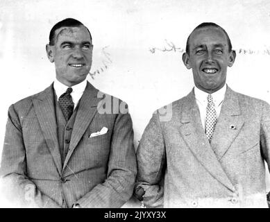 Gerald Patterson - Old Time Tennis Player - Personality. October 19, 1951. Stock Photo