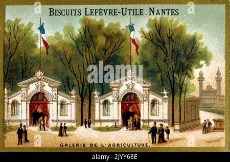 Image of the Lefevre-Utile Biscuit Factory in Nantes; commemorative image of Gallery of Agriculture. Stock Photo