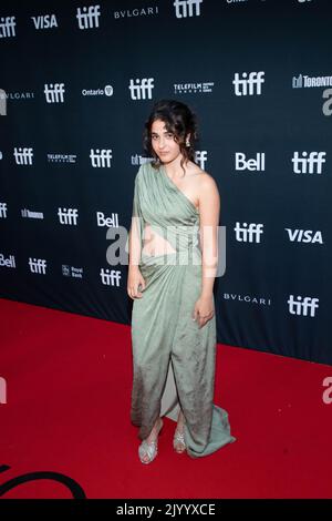 Toronto, Canada. 08th Sep, 2022. Nathalie Issa attends the Opening Night Gala Premiere of 'The Swimmers' during the 2022 Toronto International Film Festival at Roy Thomson Hall on September 08, 2022 in Toronto, Ontario. Photo: Jeremy Sandler/imageSPACE/Sipa USA Credit: Sipa USA/Alamy Live News Stock Photo