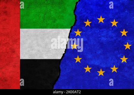 Algeria and European Union flags together. EU Algeria alliance, politics,  economy, trade, relationship and conflicts concept Stock Photo - Alamy