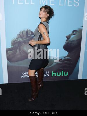 Hollywood, USA. 08th Sep, 2022. Catherine Missal arrives at The Hulu TELL ME LIES Red Carpet held at The Neuehouse in Hollywood, CA on Thursday, September 8, 2022 . (Photo By Juan Pablo Rico/Sipa USA) Credit: Sipa USA/Alamy Live News Stock Photo