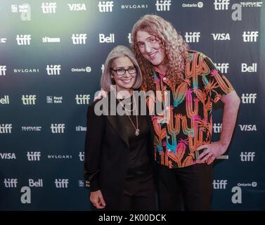 Weir Al Yankovic withis his wife attends Toronto International  Film Festival Red Carpet event for the film ‘Weird: The Al Yankovic Story’ at the Royal Alexandra Theatre Toronto. Stock Photo