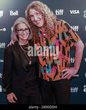 Weir Al Yankovic withis his wife attends Toronto International  Film Festival Red Carpet event for the film ‘Weird: The Al Yankovic Story’ at the Royal Alexandra Theatre Toronto. Stock Photo