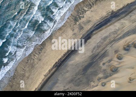 Dunes of Maspalomas, drone photography Stock Photo