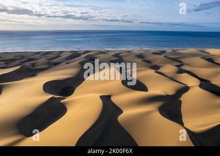 Dunes of Maspalomas, drone photography Stock Photo