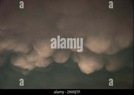 Mammatus cloud in Barcelona Stock Photo