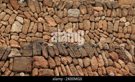 Stone fence in Mallorca Spain Stock Photo
