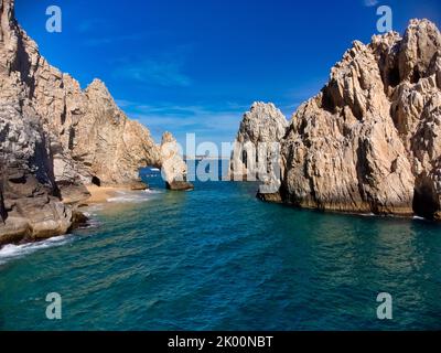 Famous arch of Cabo San Lucas in Baja California Stock Photo