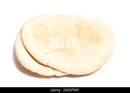 Pita bread isolated on white background. National cuisine. Healthy eating. Vegetarian food Stock Photo