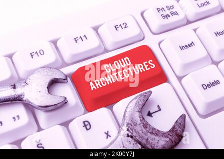 Text caption presenting Cloud ArchitecturesVarious Engineered Databases Softwares Applications. Business showcase Various Engineered Databases Stock Photo