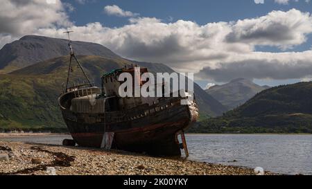 Old Boat Of Caol Stock Photo