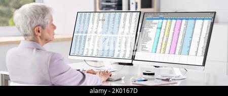 Professional Data Analyst And Medical Billing Coding Women Stock Photo