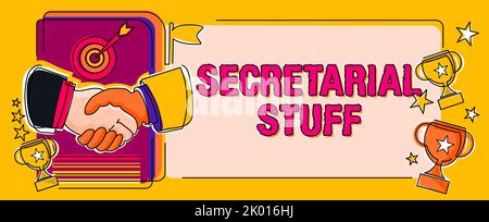 Conceptual display Secretarial StuffSecretary belongings Things owned by personal assistant. Business concept Secretary belongings Things owned by Stock Photo