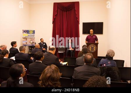 HUD Section 3 Business Registry Launch at the Rayburn Building, Washington, D.C., with HUD Assistant Secretary for Fair Housing and Equal Opportunity (FHEO) John Trasvina, FHEO Economic Opportunity Division Director Staci Gilliam, HUD Washington, D.C. Field Office Director Marvin Turner, D.C. Delegate to Congress Eleanor Holmes Norton, California Congresswomen Judy Chu and Maxine Waters, Missouri Congressman Emanuel Cleaver, Small Business Administration's Historically Underutilized Business Zone (HUBZone) Program Director Grande Lum, and D.C. Department of Housing and Community Development Di Stock Photo