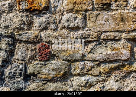 An old worn stone wall Stock Photo