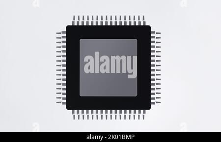 3D Rendering of semiconductor chip with studio lighting Stock Photo - Alamy